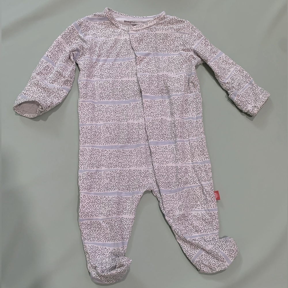 Magnetic Me newborn onesie in Pebble
